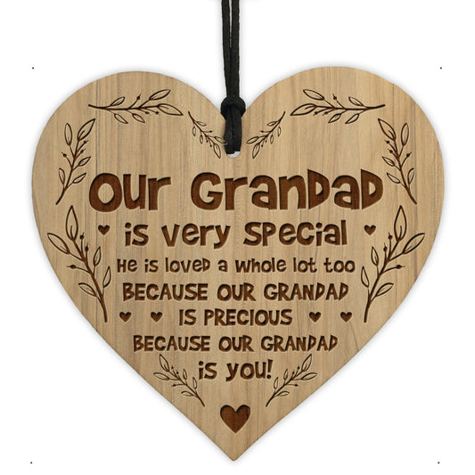 Grandad Gifts Birthday Engraved Heart Grandad Christmas Gift