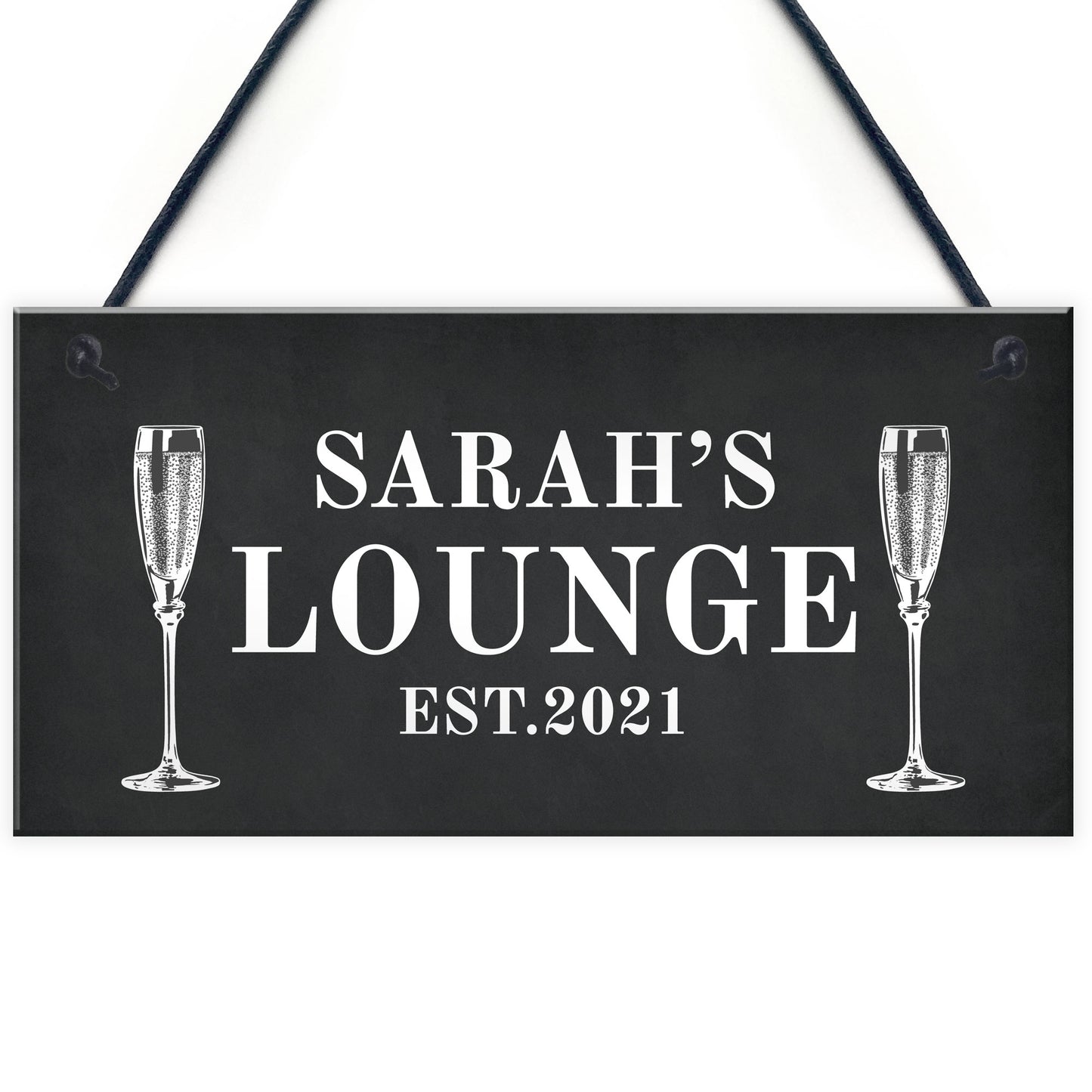 Personalised Lounge Sign Home Bar Sign Garden Plaque Prosecco