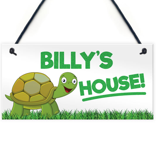 Personalised Pet Turtle House Hanging Plaque