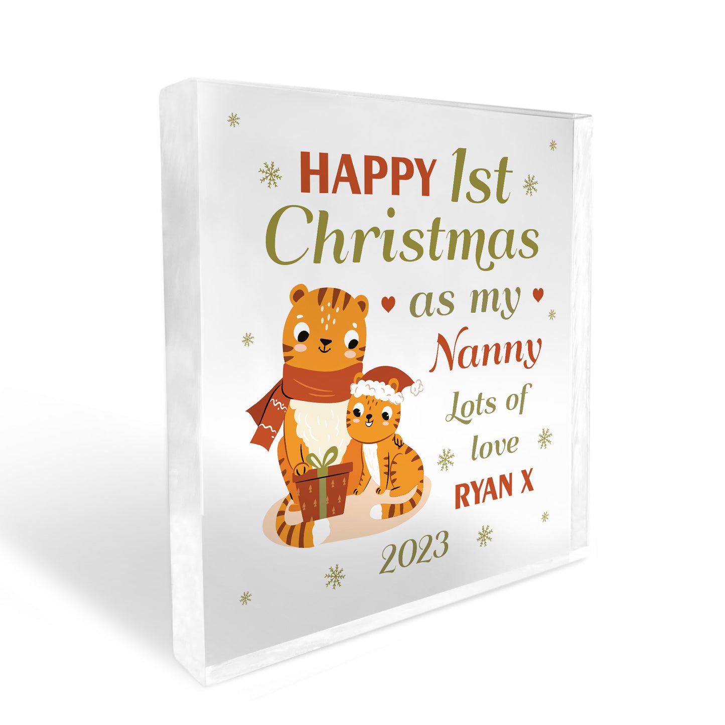 1st Christmas As My Nanny Gift Personalised Plaque Nanny Gift