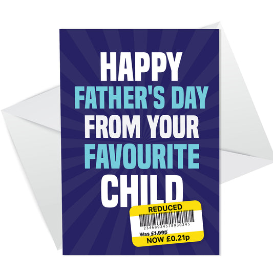 Fathers Day Card From Daughter Son Child Funny Joke Humour