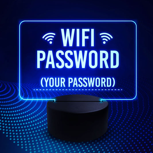 Personalised Wifi Password Home Decor Neon LED Plaque Gift