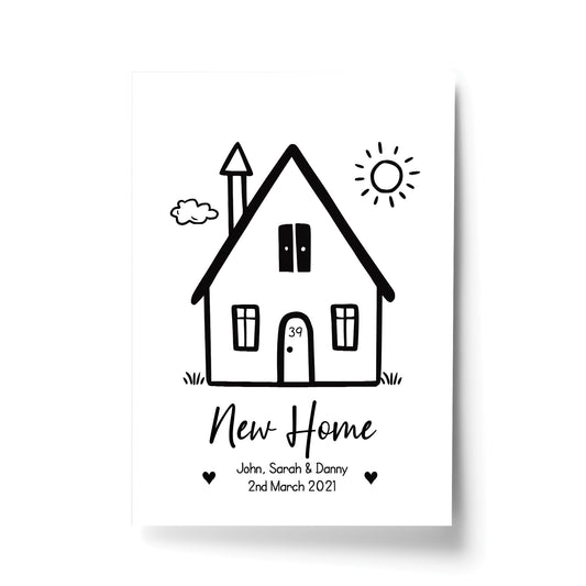 New Home Print Gift For Couple Personalised Home Gift