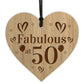 50th Birthday Gift For Her Engraved Wood Oak Plaque Gift For Mum