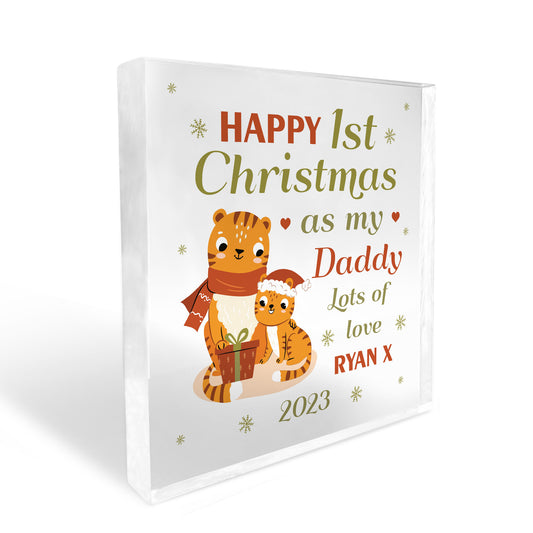 1st Christmas As My Daddy Gift Personalised Plaque Gift Daddy