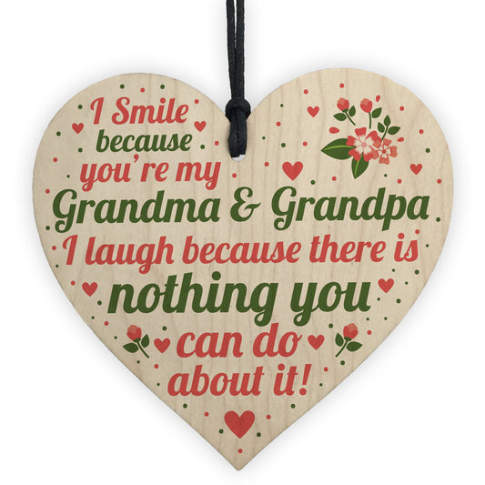 Gifts For Grandma Grandpa Birthday Christmas Heart THANK YOU