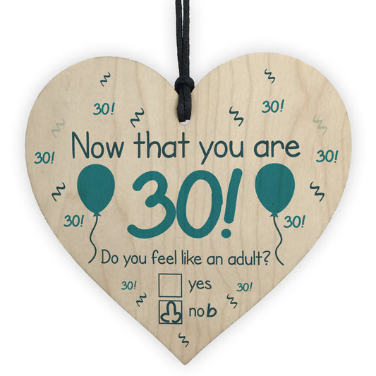 Funny 30th Birthday Gifts For Him Her Novelty Wood Heart Gift