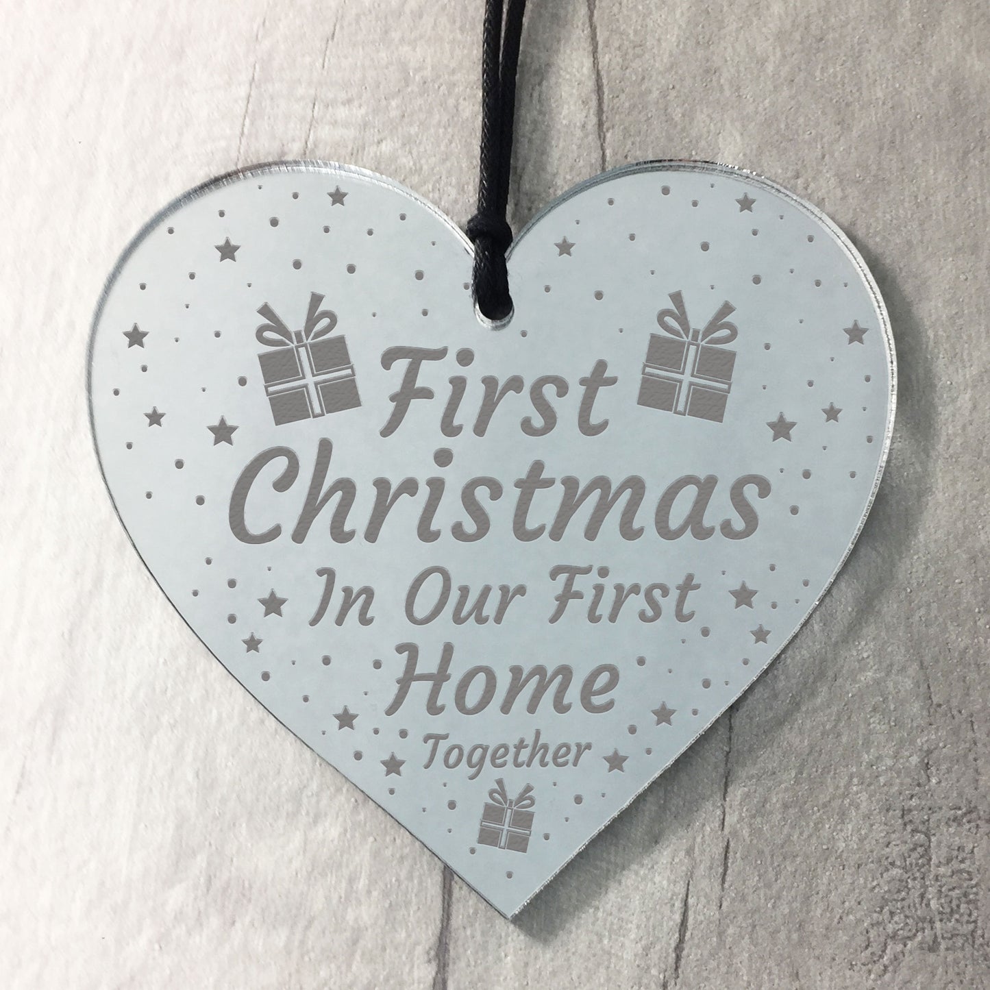 First Christmas In Our First Home Together Heart New Home Gift