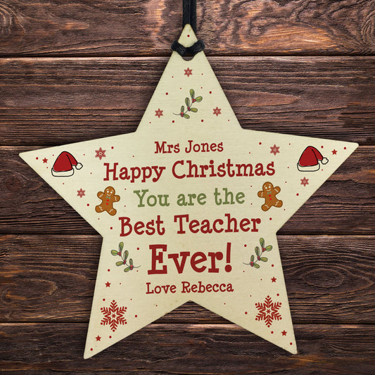 Best Teacher Gift Wood Heart Handmade Christmas Gift For Teacher