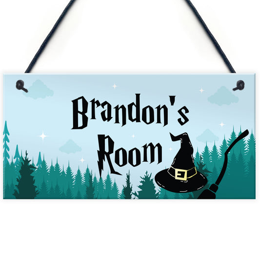 Personalised Name Room Plaque Wizard Magic Novelty Gift