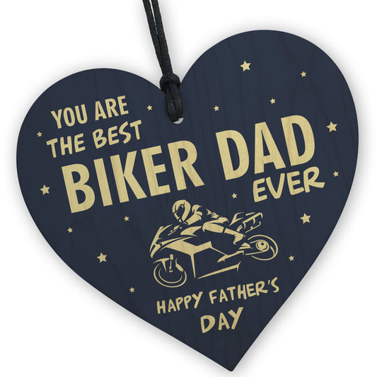 Motorbike Biker Bike Gift Fathers Day Gift for Dad Daddy Heart
