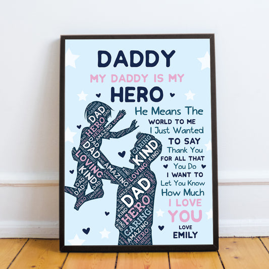 PERSONALISED Daddy Dad Grandad Fathers Day Gifts from Daughter