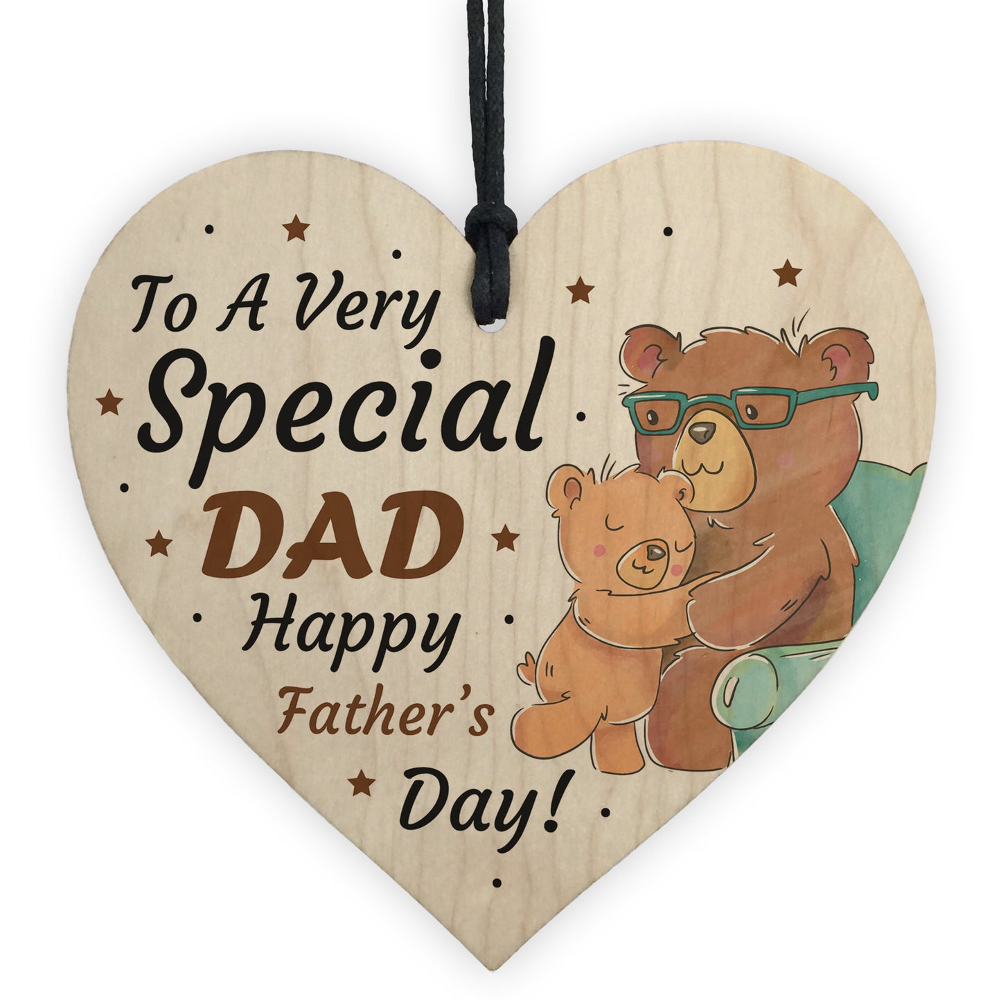 Cute Fathers Day Gift For Dad Wood Heart Dad Gift From Daughter