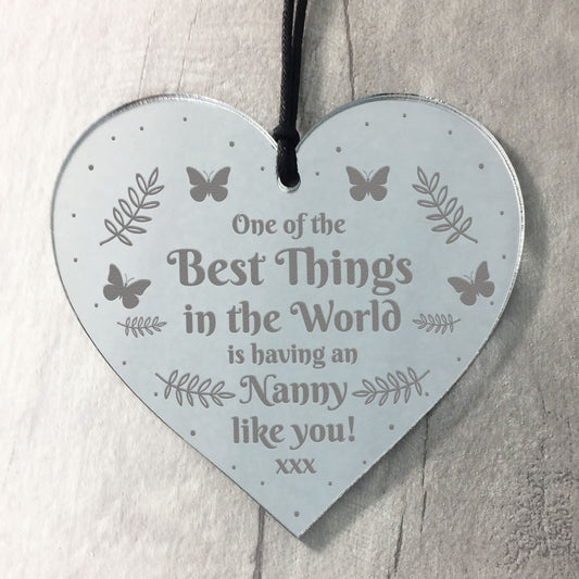 Novelty Gift For Nanny Birthday Christmas Engraved Heart