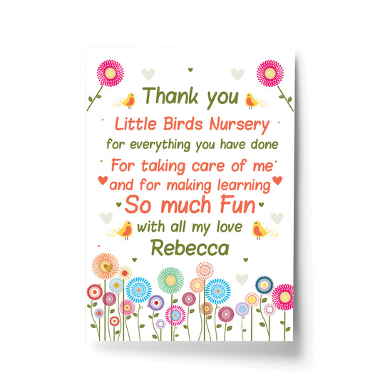 Personalised Leaving Nursery Pre School Gift Thank You Teacher