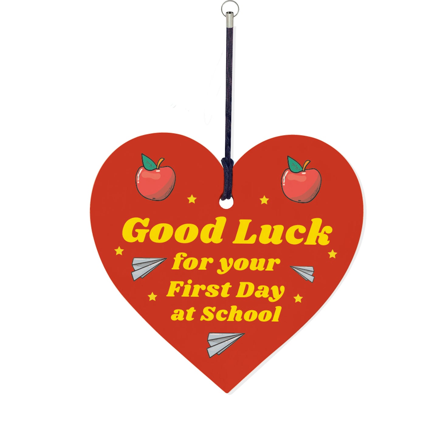 1st Day At School Pre School Gift Wood Heart Keyring Daughter