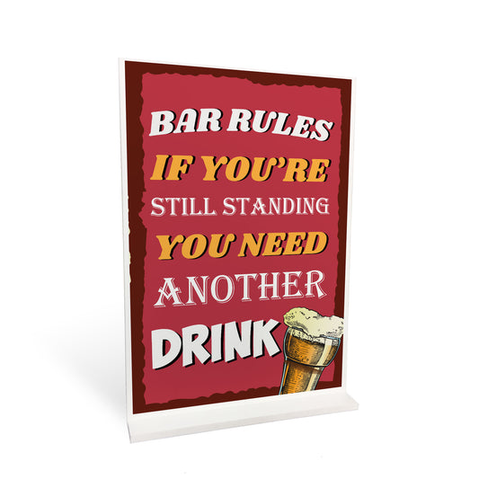 Funny Bar Rules Standing Sign For Bar Home Bar Pub Alcohol Sign