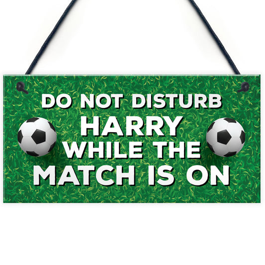 Football Sign For Bedroom Man Cave Door Wall Sign Personalised