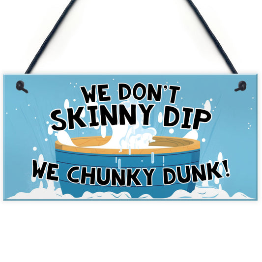 Funny Hot Tub Signs And Plaques Hanging Garden Shed Wall Sign