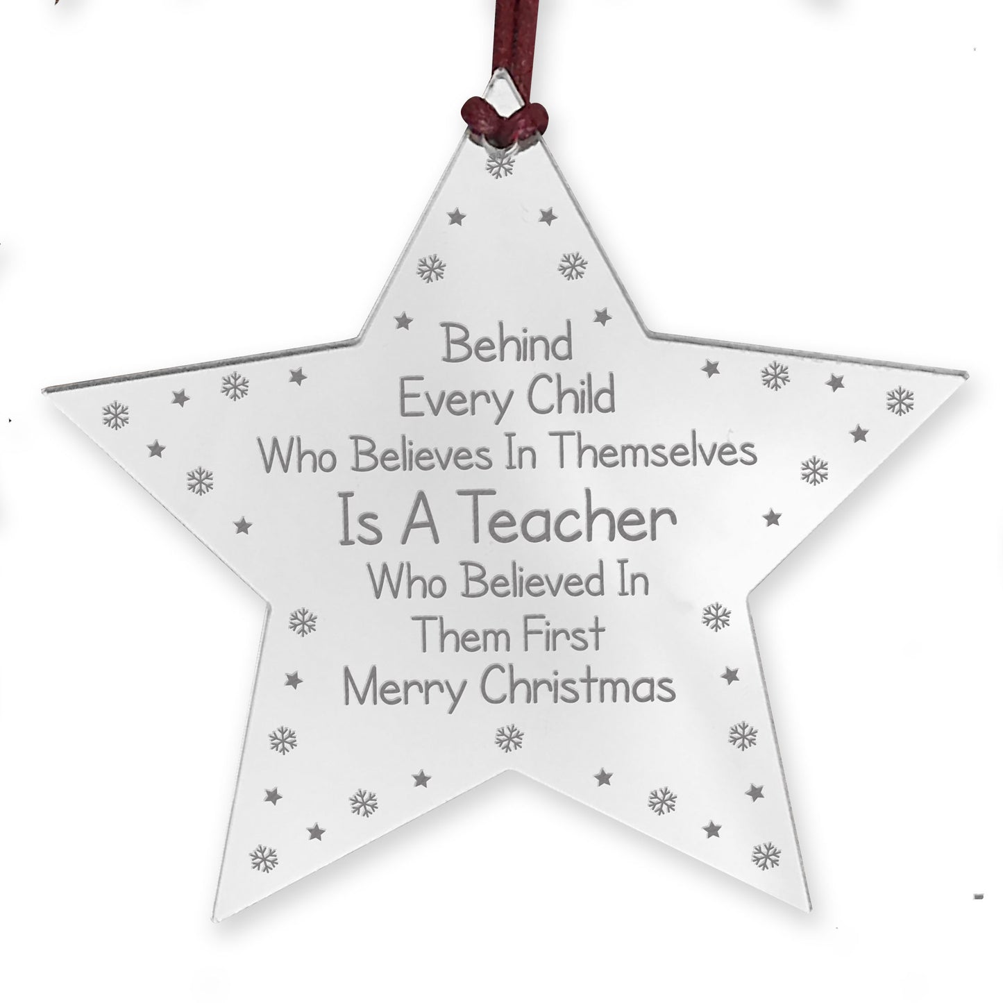 Thank You Gift For Teacher Engraved Star Christmas Gift