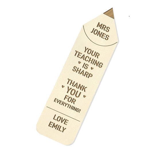 Teacher Appreciation Gifts Personalised Bookmark Teacher Gift