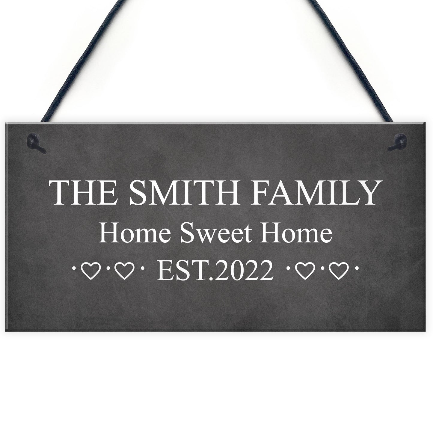 Personalised Surname Sign Door Wall Hanging Plaque Family Gift