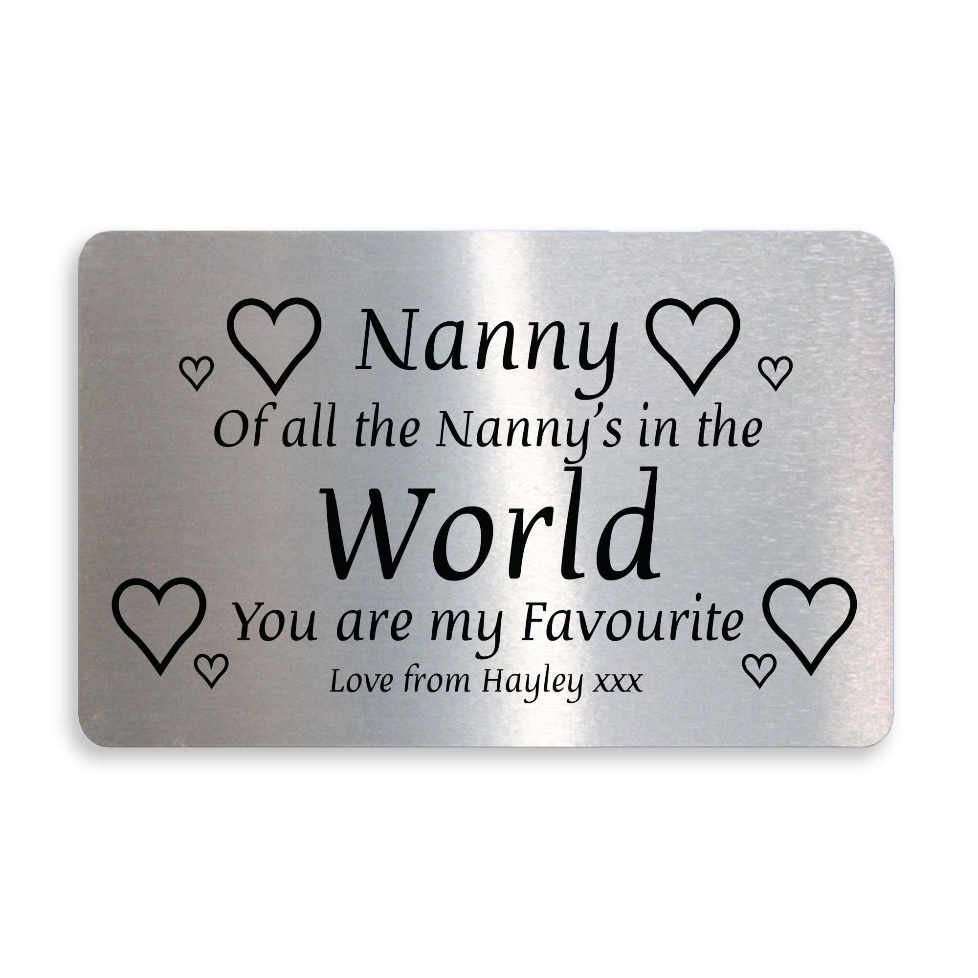 Nanny Nana Granny Birth Gift Personalised Hands Poem Print ONE CHILD ONLY |  Cloud Nine Treasures