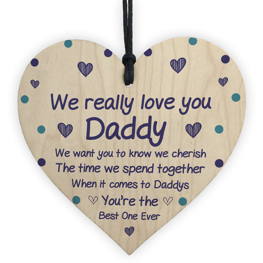 Fathers Day Gifts For Dad Daddy Birthday Gift Present Wood Heart