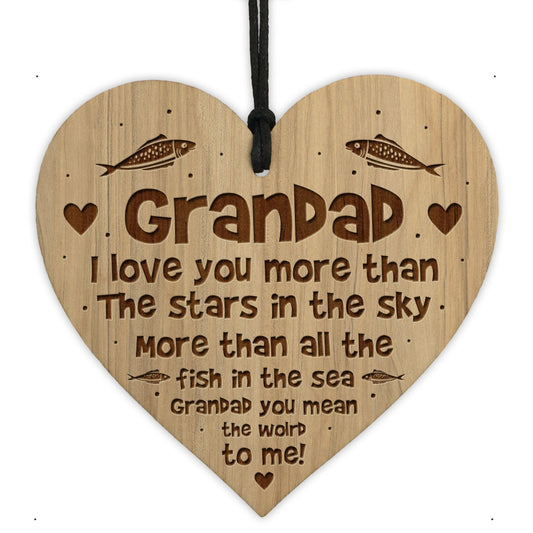 Grandad Gift Poem Grandad Birthday Christmas Gift Engraved Heart