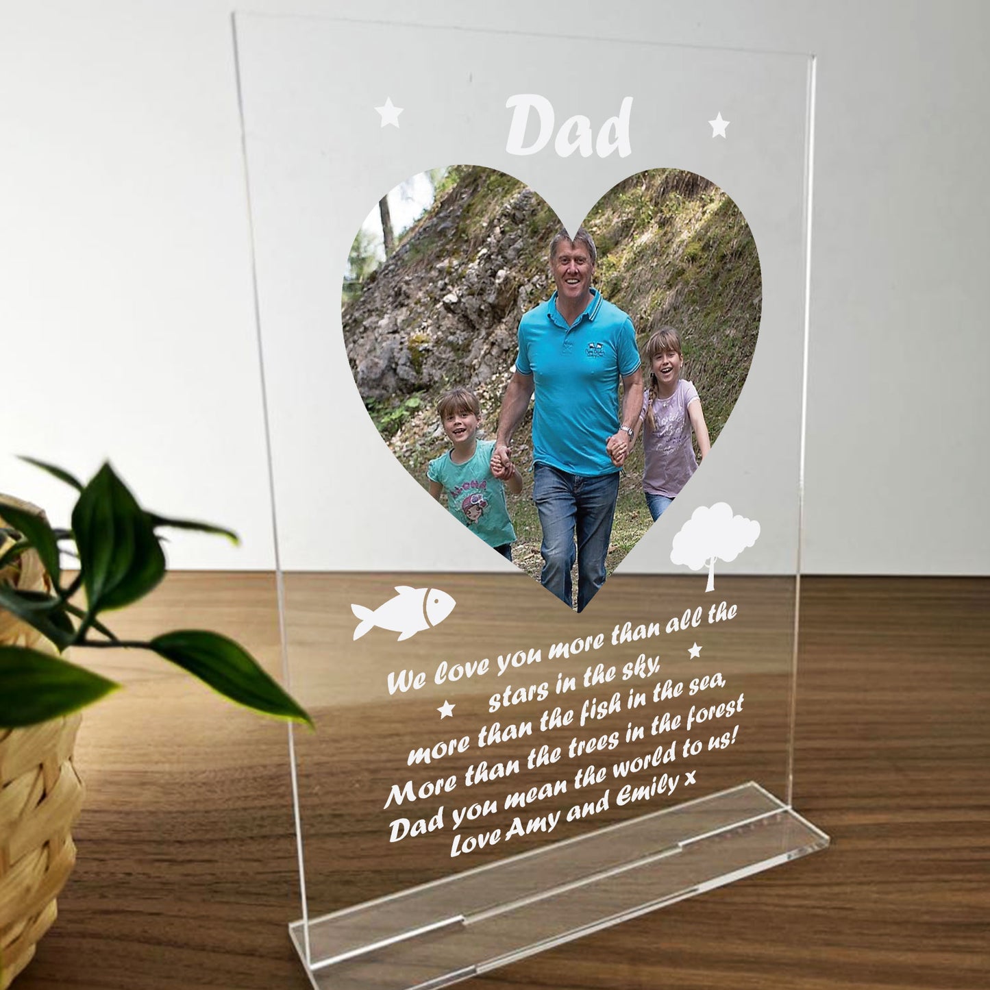 Personalised Fathers Day Gift Photo Plaque Dad Gift For Birthday