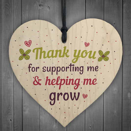 Thank You Teacher Leaving Gift Nursery Wooden Heart Plaque Sign