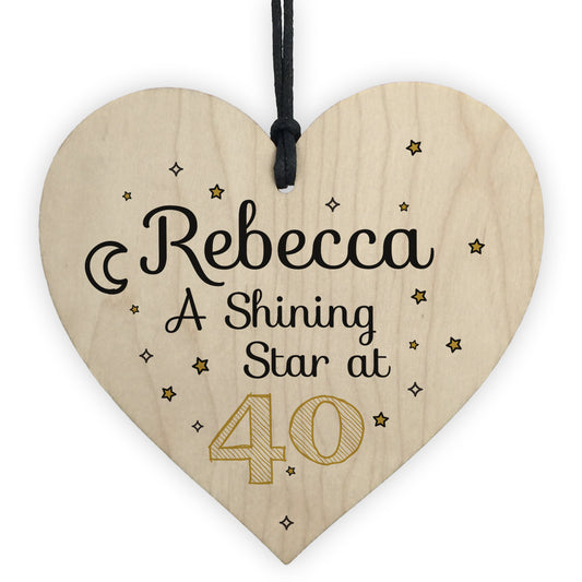 Personalised 40th Birthday Gifts For Friend Mum Auntie Wooden