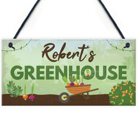 Personalised Greenhouse Plaque Garden Shed SummerHouse Gift