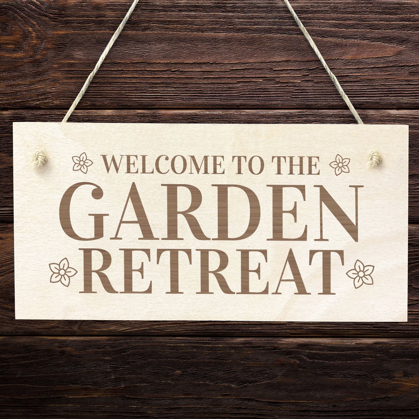 Garden Retreat Sign Engraved Garden Shed Summer House Sign