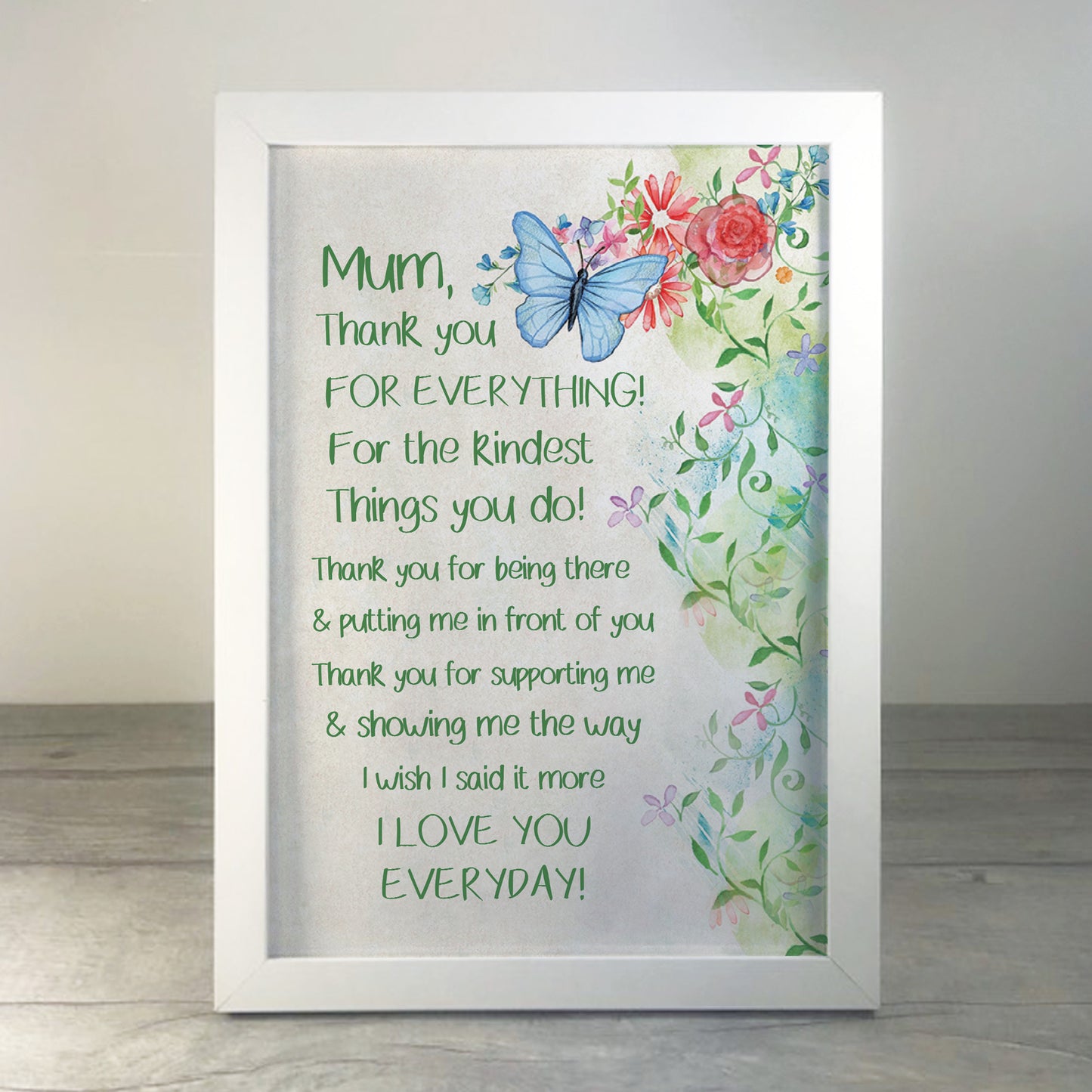 Mum Poem Framed Print Mum Birthday Xmas Gift From Daughter Son