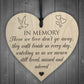 In Memory Of Those We Love Wooden Hanging Heart