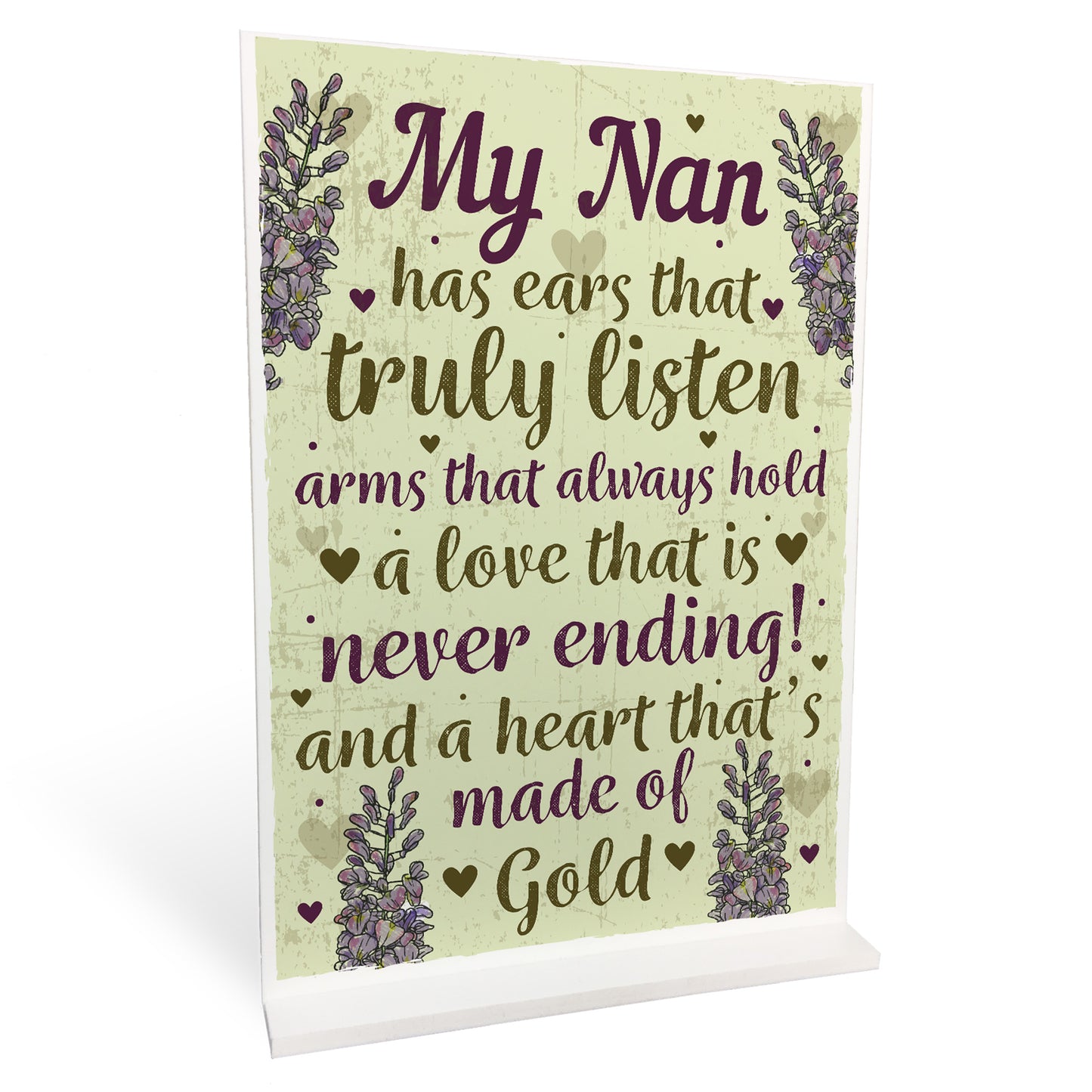 Nan Decorations Standing Sign Nanny Birthday Christmas Gift