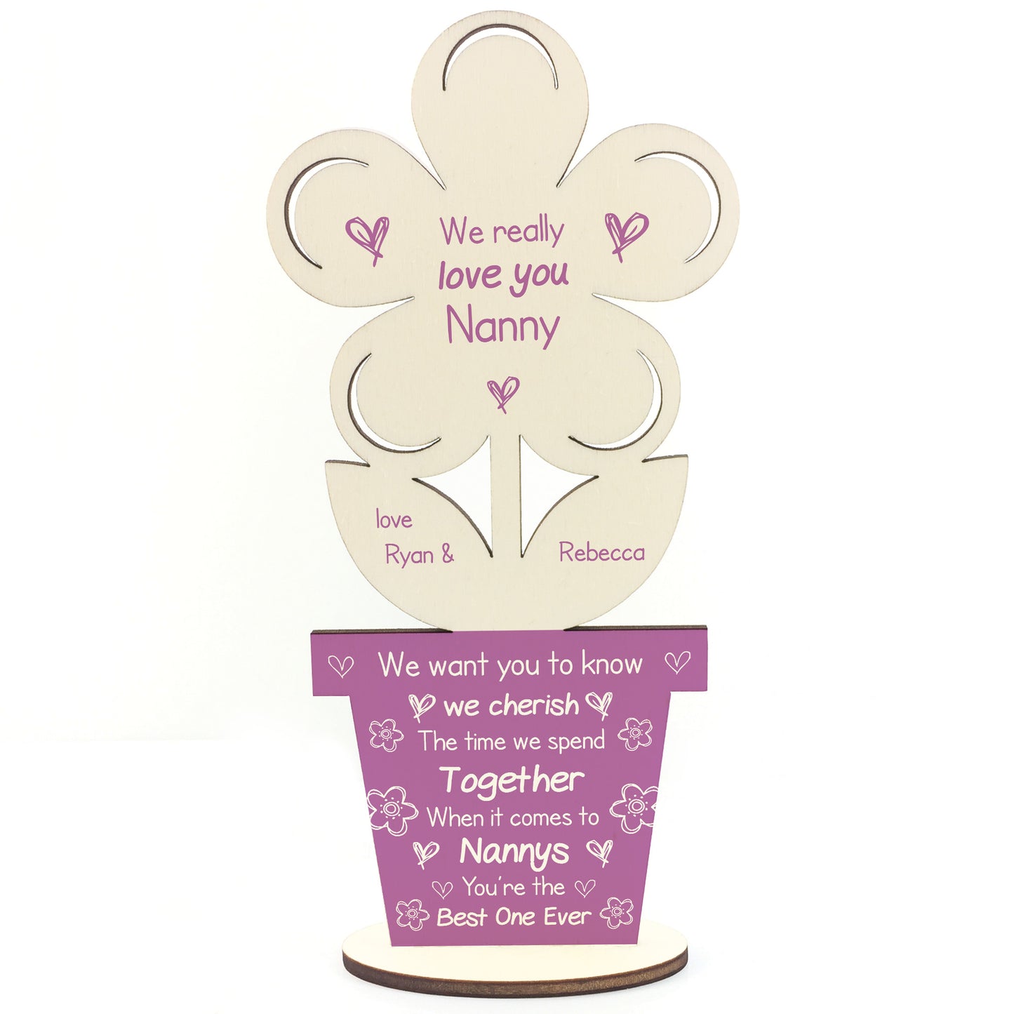Personalised Nanny Poem Gift For Birthday Mothers Day Flower