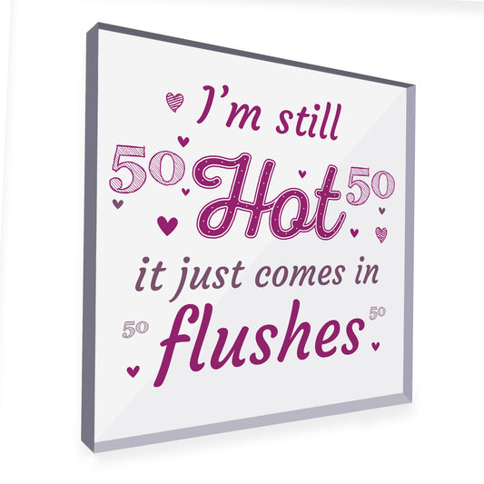 Funny 50th Birthday Gifts For Women Plaque Fifty 50th Birthday