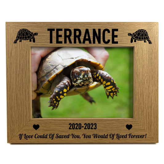 Personalised Tortoise Turtle Memorial Photo Frame Gift for Pet