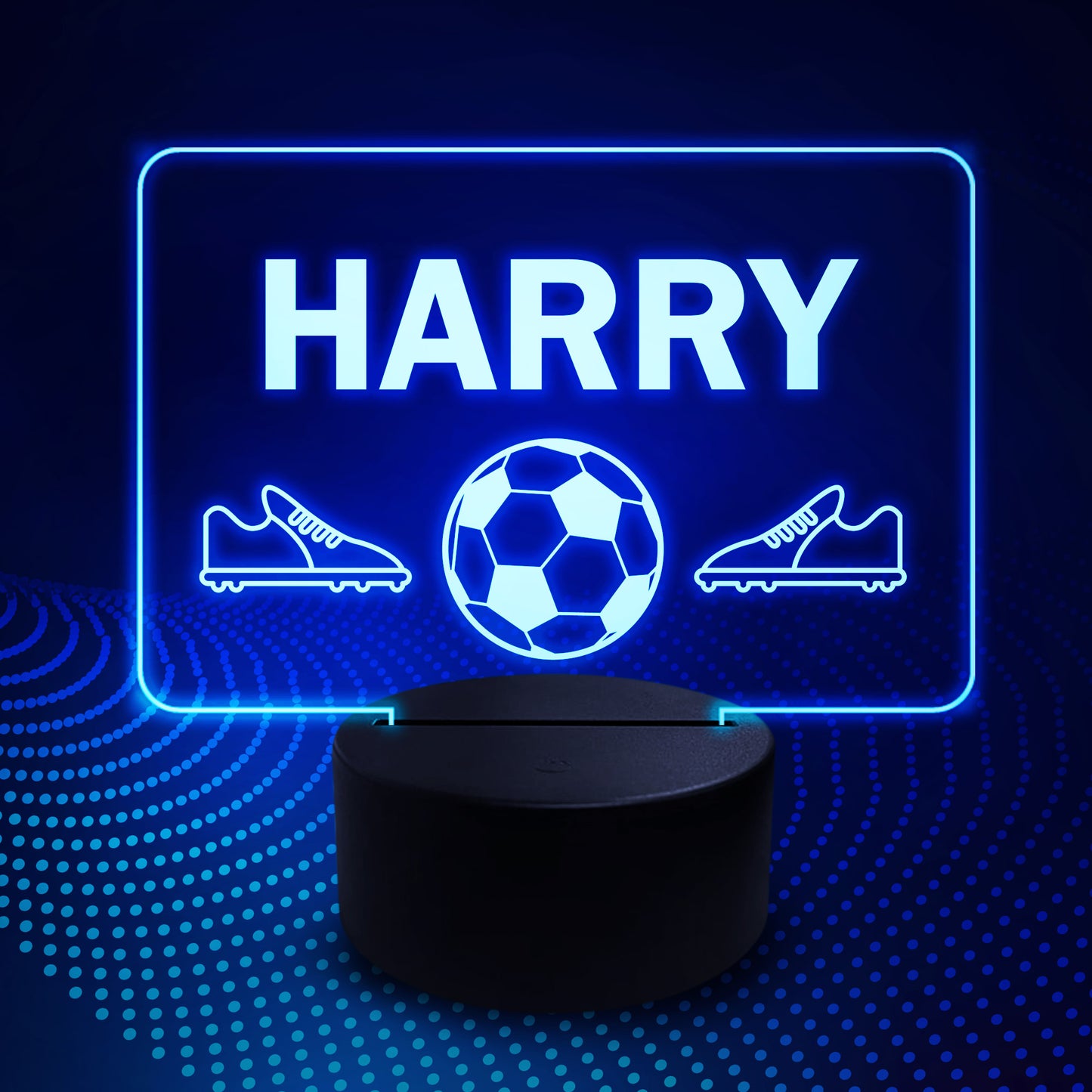 Football LED Plaque Colour Changing PERSONALISED Football