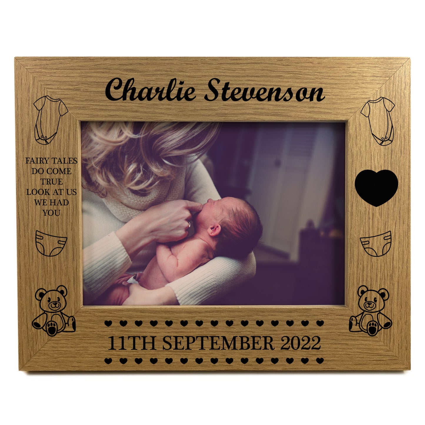 Baby Gift Personalised Photo Frame Birth Details Nursery Decor