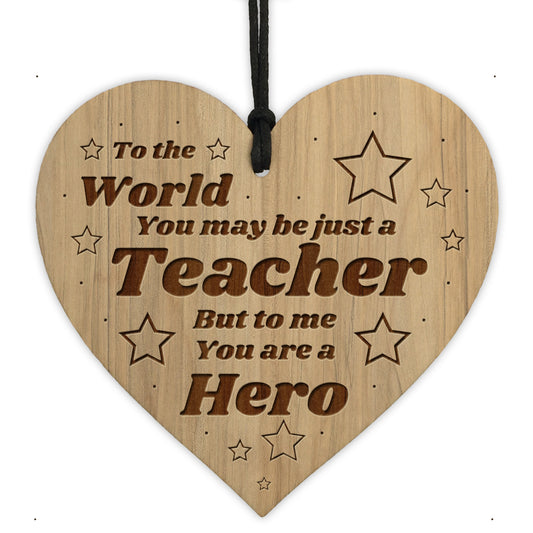 Teacher Thank You Gift Engraved Heart Teacher Gifts School