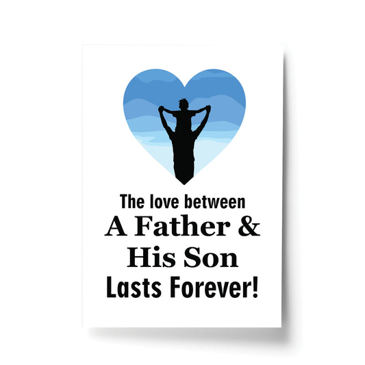 Father And Son Print Fathers Day Gift For Dad From Son