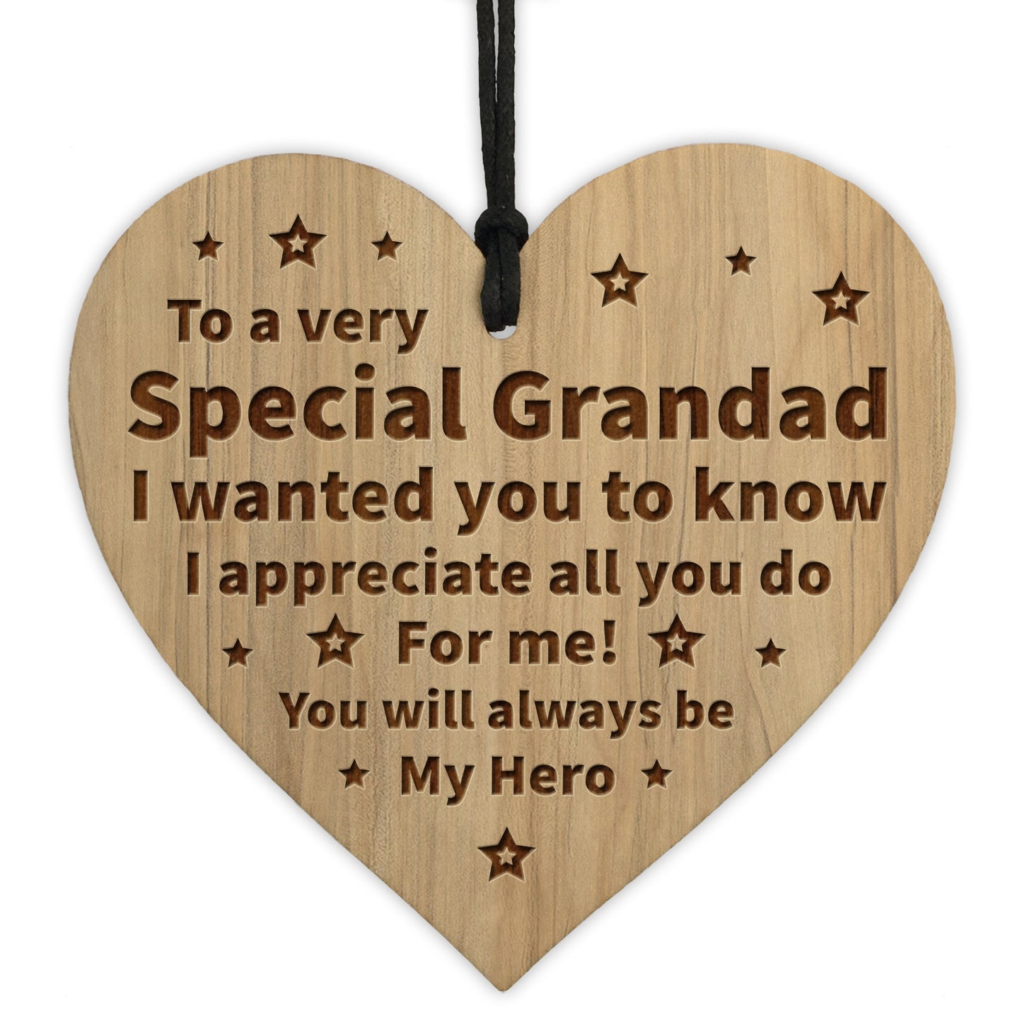 Grandad Gifts Engraved Heart Birthday Fathers Day Gift