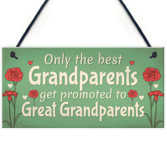 Great Grandparents Gift Sign Baby Announcement For Grandparents