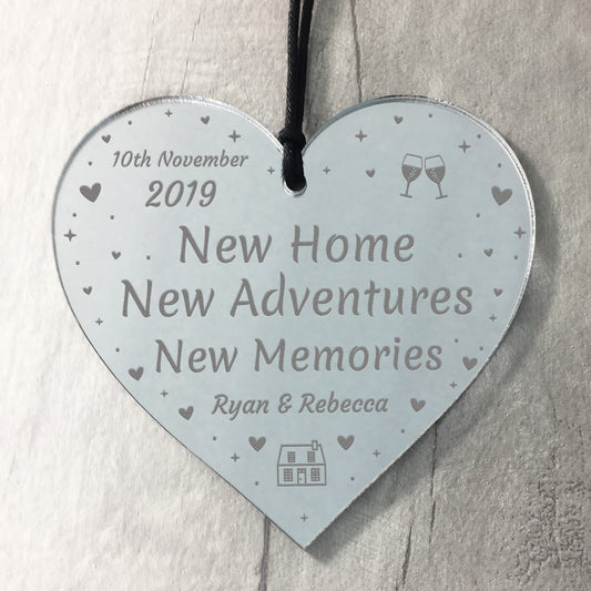 House Warming Gift For Friend Hanging Heart Plaque New Home Gift