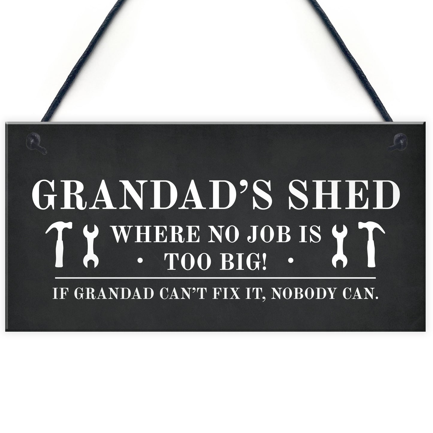 Grandads Shed Sign Hanging Garden Plaque Fathers Day Gift