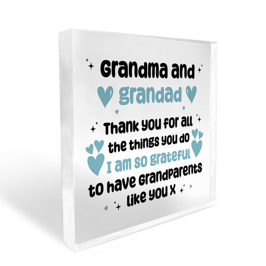 Grandma And Grandad Gift Plaque Christmas Birthday Gifts