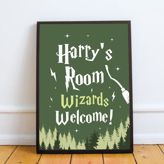 Personalised Boys Bedroom Sign Harry Boy Bedroom Wall Art Potter